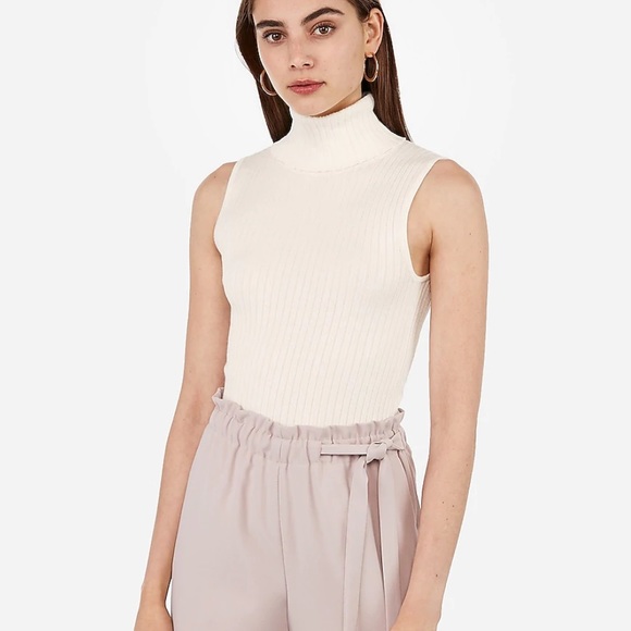 Express Sleeveless Ribbed Turtleneck 